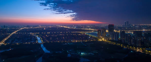 istock Shanghai Pudong cityscape at sunset 2151458721