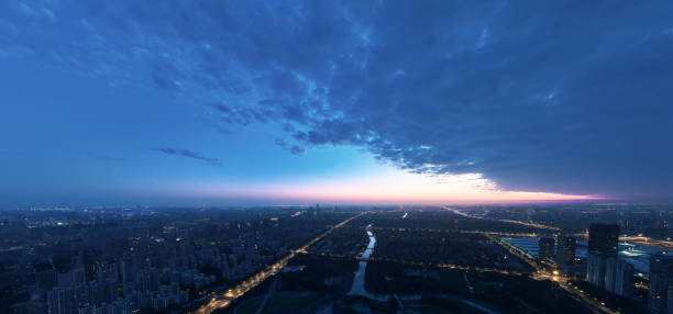 istock Shanghai Pudong cityscape at sunset 2151458752