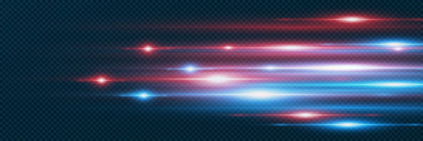 istock Dynamic speed and movement of light. Neon lines and laser beams. 2151458848