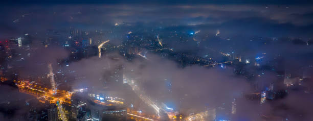 istock Shanghai Skyline in Thick Fog 2151463329