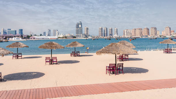 istock Katara family beach in Doha 2151469436