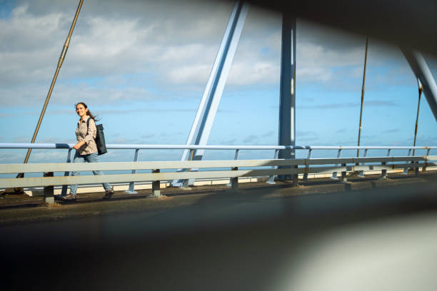 istock Walking commute. Sustainable Urban Mobility. 2151484266