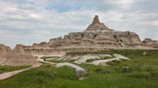 The scenery of Badlands National Park in summer, South Dakota