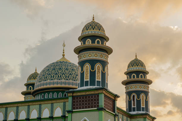 istock Mosque domes and tall minarets beautifully ornamented 2151504755