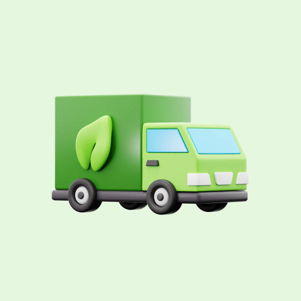 istock eco logistic truck with leaf for environment friendly green transportation delivery 3d icon illustration render design 2151513115