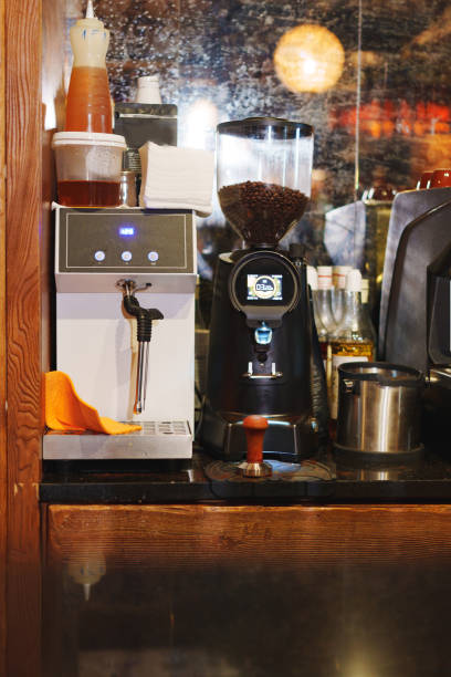 istock Coffee and juice making equipment in a bar or restaurant. 2151522380