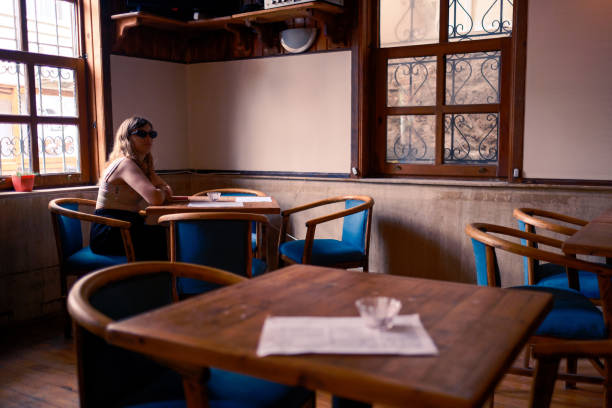 Restaurant and bar interior.Modern classic style.3d rendering