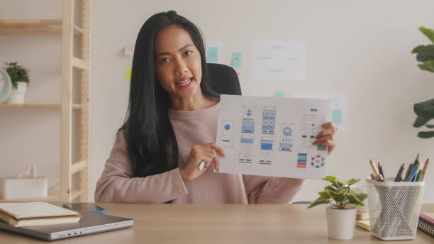 istock Entrepreneur Presentation Mobile App Design From Home Office. 2151522671