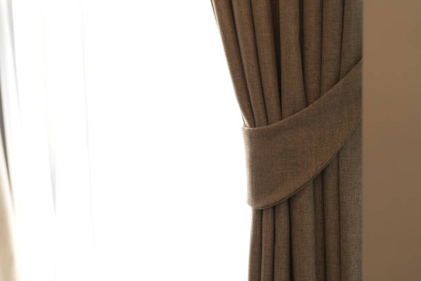 home curtain design ewlement closeup treatment house beautiful design ideas white light beige curtain setup with daylight from window home interior design