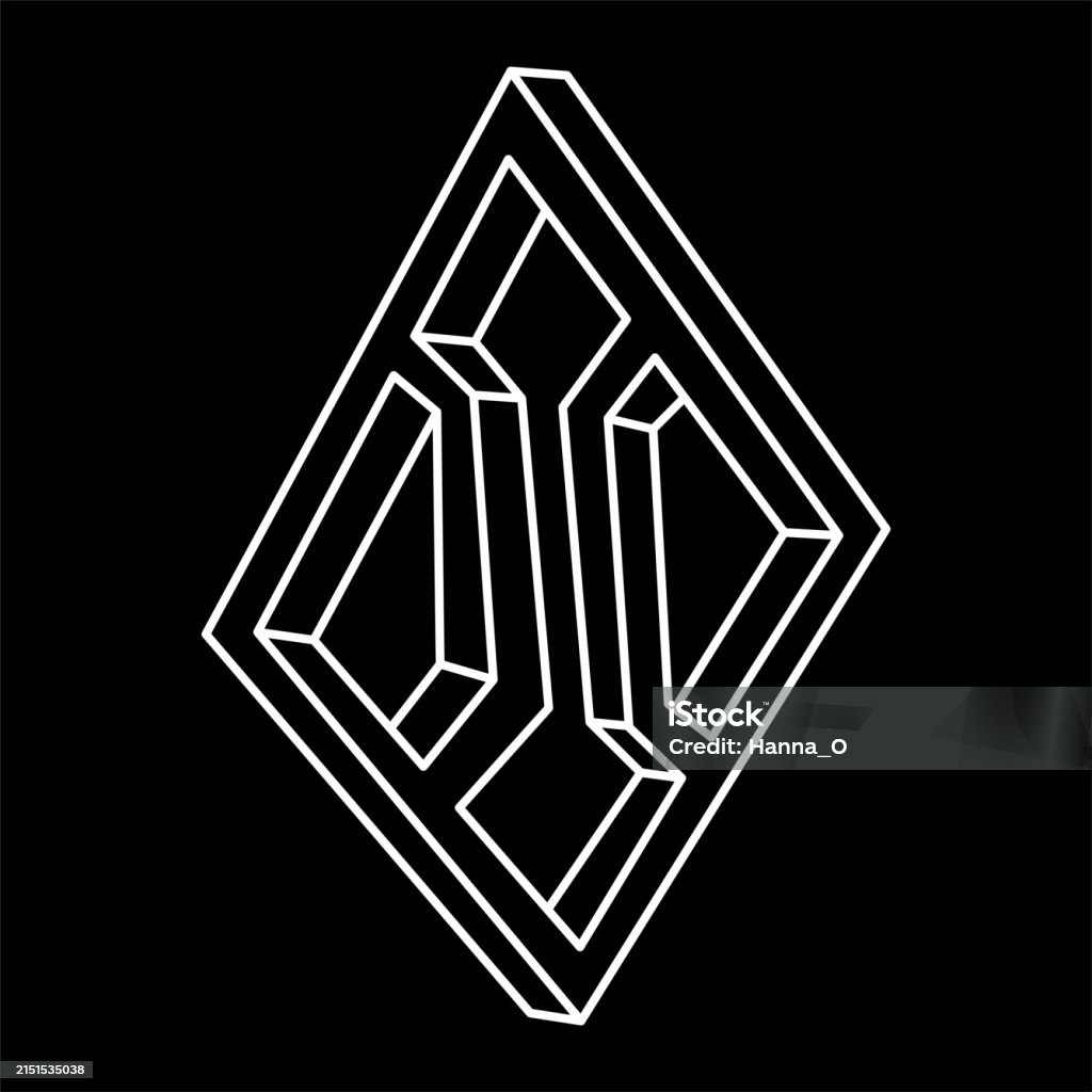 Impossible Line Impossible Object Line Geometric Shapes Optical Illusion Figures Stock ...