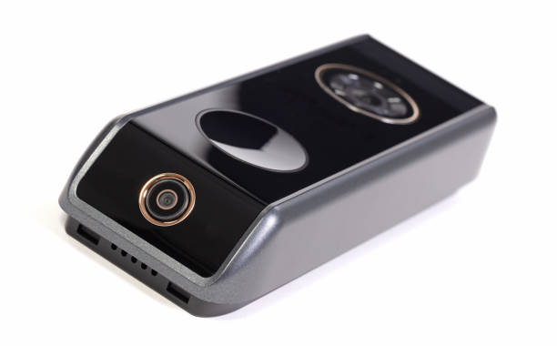istock Modern wireless camera doorbel, on white background 2151541314