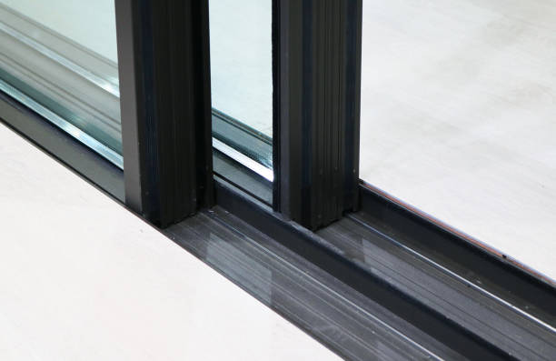istock Bottom track aluminium sliding door. 2151542241