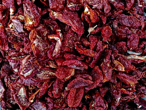 Texture made of Dried Tomatoes