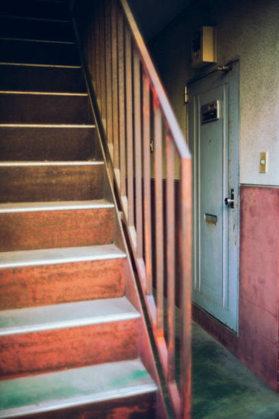 istock Door of a dilapidated apartment 2151545695