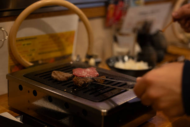 Kobe beef cooked in Japan restaurant