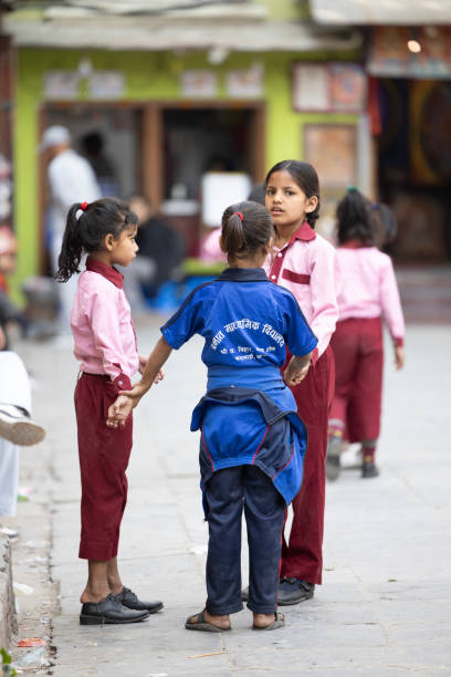 Kathmandu, Nepal-April 21,2024: Local People at Kathmandu Durbar Square, spending time at the street