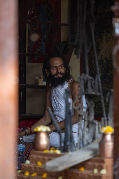 Kathmandu, Nepal-April 21,2024: Local People at Kathmandu Durbar Square