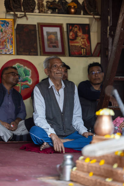 Kathmandu, Nepal-April 21,2024: Local People at Kathmandu Durbar Square