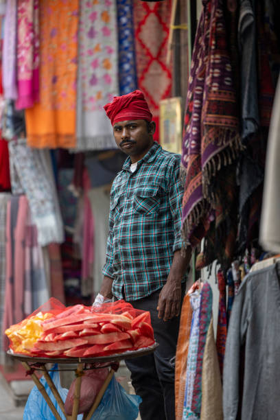 Kathmandu, Nepal-April 21,2024: Local People at Kathmandu Durbar Square
