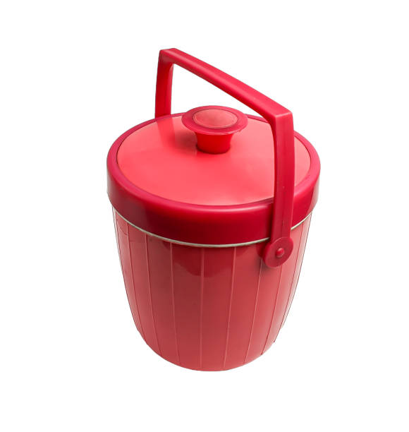 istock Plastic thermos for food isolated on a white background 2151569141