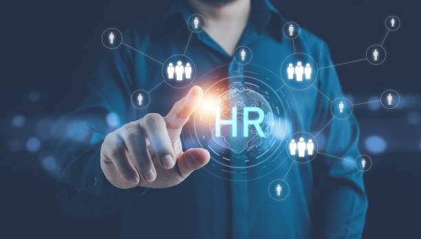 istock HR management, Human resources management concept, Technology and network concept. CRM, HR word button. Businessman presses hr icon on virtual screen on background of network business success sign. 2151569645