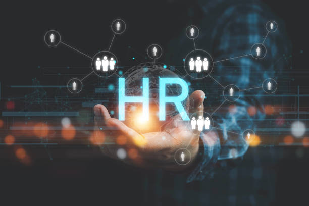 istock HR management, Human resources management concept, Technology and network concept. CRM, HR word button. Businessman presses hr icon on virtual screen on background of network business success sign. 2151569647