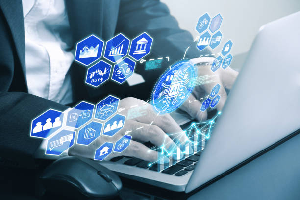 istock Businessman's hands are typing on notebook keyboard command work to AI , have hologram show AI dash board system , AI technology concept. 2151571957