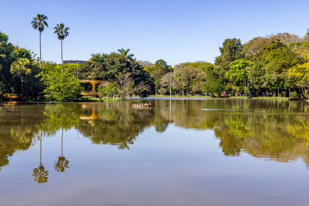 Lake in Redencao Park, Porto Alegre, Rio Grande do Sul, Brazil