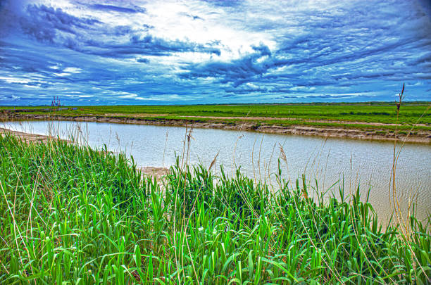 Loire river estuary close to saint Nazaire