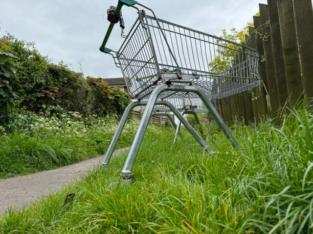 istock Discarded trollies in a housing area (series) 2151577161
