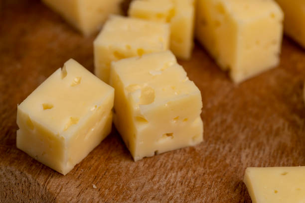 istock natural organic cheese products close-up 2151579473