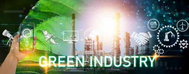 istock Concepts of green industry, recycling, reusing, reducing global warming. 2151581996
