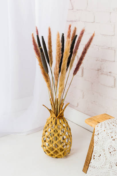 istock Dry grass bouquet on a white background 2151583426