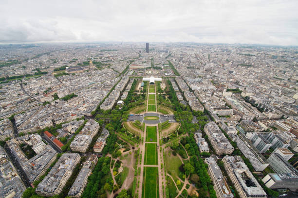 Aerial view of Paris.