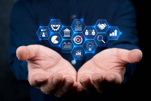 istock Targeting business concept. Strategic planning for business growth and target customer group. 2151585916
