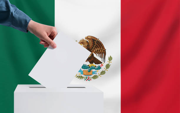 istock Elections, Mexico. Election concept. Mexico flag on background. 2151589706