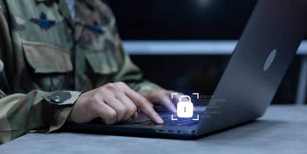 istock close up soldier man hand type o laptop to check security system of access data in private monitoring room with virtual icon for military operation control and command concept 2151590069