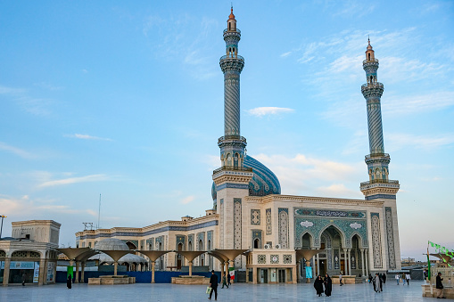 Qom, Iran - April 7, 2024: Imam Hasan Askari Mosque in Qom, Iran.