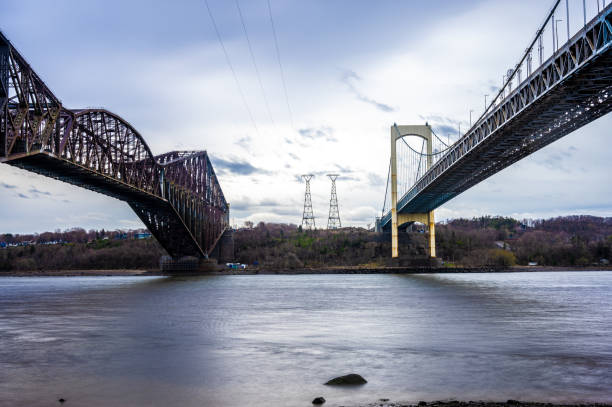 istock Pierre-Laporte and Quebec bridges in Quebec city 2151594996