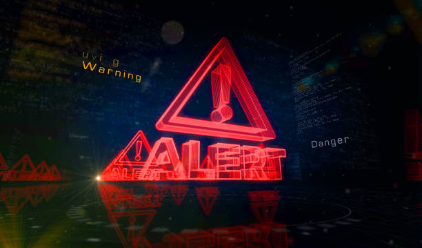 istock Alert warning symbol digital concept 3d illustration 2151596928