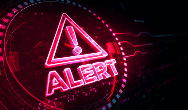 istock Alert warning symbol digital concept 3d illustration 2151596950
