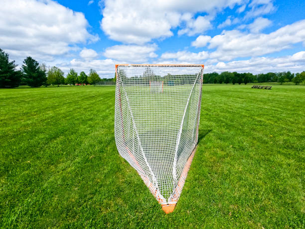 istock Sports Net in a Grassy Green Field 2151600852