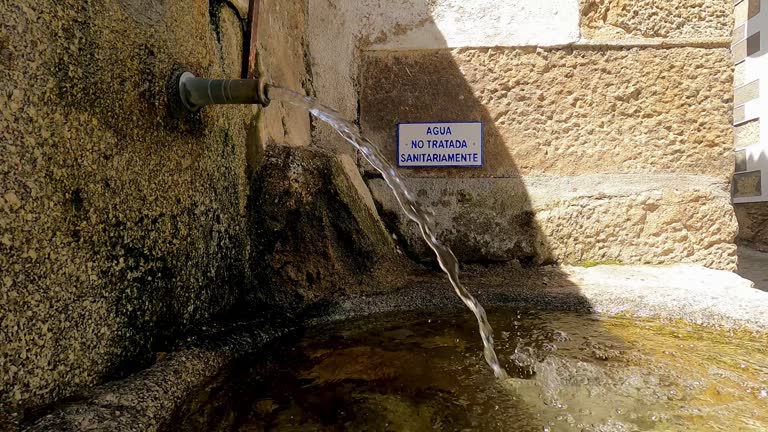 Source of water not sanitary treated - Danger