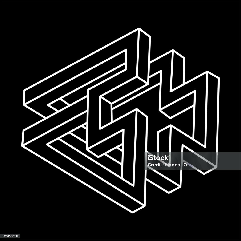 Impossible Line Impossible Optical Illusion Shapes Optical Art Object Impossible ...