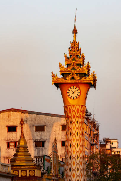 istock Clock tower at Maha Bandula Road in Pabedan Township, Yangon 2151610343