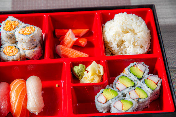 A variety of food items are displayed in an appetizing way.
