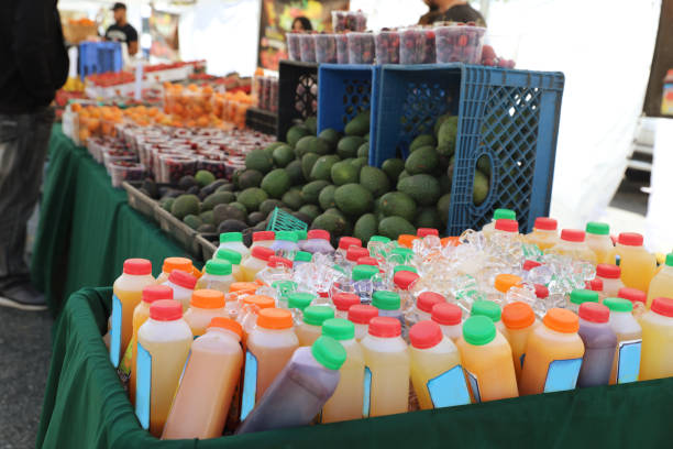 Fresh fruit and fresh fruit juice Farmers Market vendor.