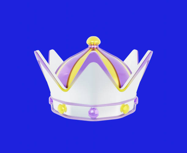 istock Crown prince 3d icon with clipping path on blue background 2151645616