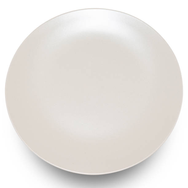istock Brown circle ceramics plate isolated on white background. 2151656045