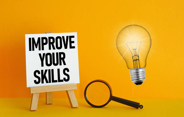 istock Improve your skills is shown using the text. Education concept 2151656048